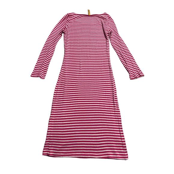 Rachel Pally Striped Bodycon Midi Dress XS Modal Pink White MSRP$264 - Picture 10 of 12